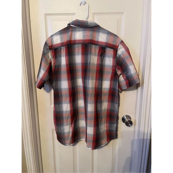 Carhartt Mens Multicolor Plaid Relaxed Fit Short Sleeve Button-Up Shirt Large pe - Picture 13 of 13